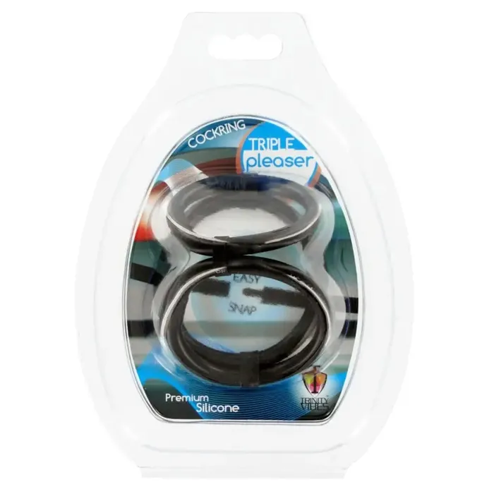 Easy Release Silicone Tricock And Ball Ring Trinity Vibes Male Sex Toys