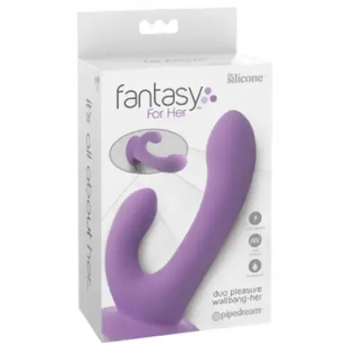 Fantasy for Her Female Sex Toys Pipedream Fantasy For Her Duo Pleasure WallbangHer Rechargeable Silicone Dual Stimulator With Suction Cup Purple Fantasy for Her Female Sex Toys Pipedream Fantasy For Her Duo Pleasure WallbangHer Rechargeable Silicone Dual Stimulator With Suction Cup Purple