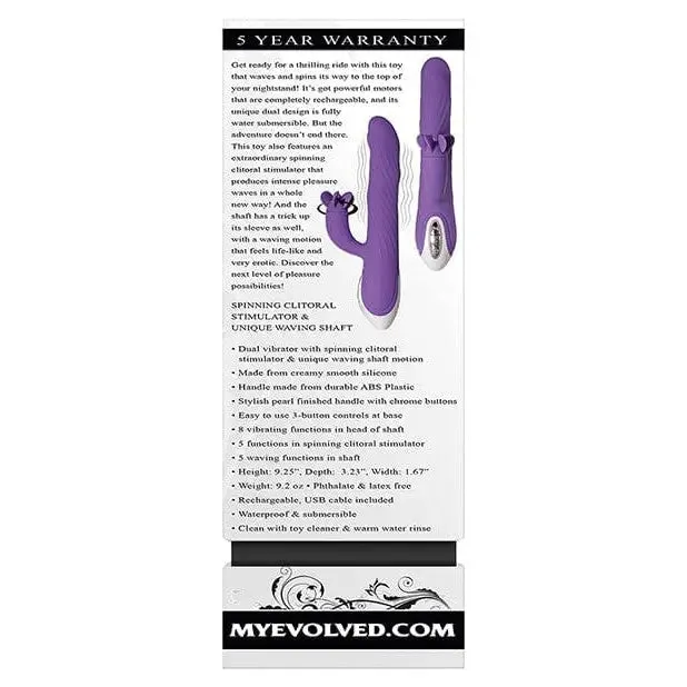 Female Sex Toys Evolved Tilt O Whirl Rabbit Vibrator with Rotating Clit Stimulator Evolved