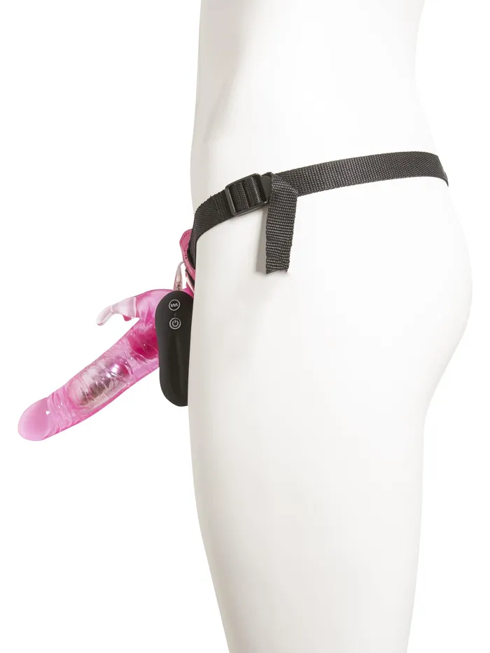 Female Sex Toys HonourSkintwocom Strap On with 85 inch Vibrating Rabbit One Size