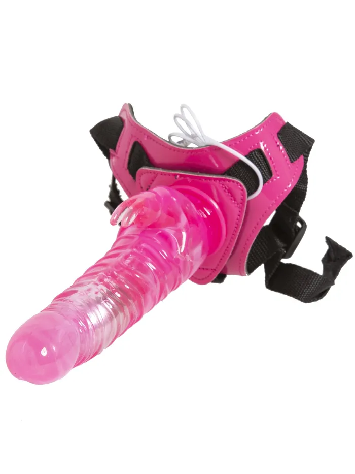 Female Sex Toys HonourSkintwocom Strap On with 85 inch Vibrating Rabbit One Size