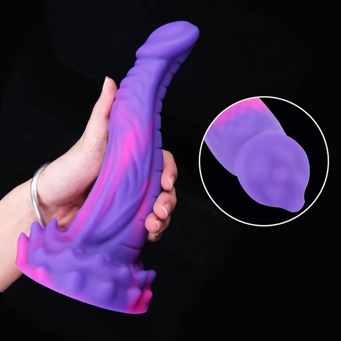 Female Sex Toys Modi Mixed Color Mamba Colored Liquid Silicone Flexible Snake Head Dildo with Strong Suction Cup 83 inch