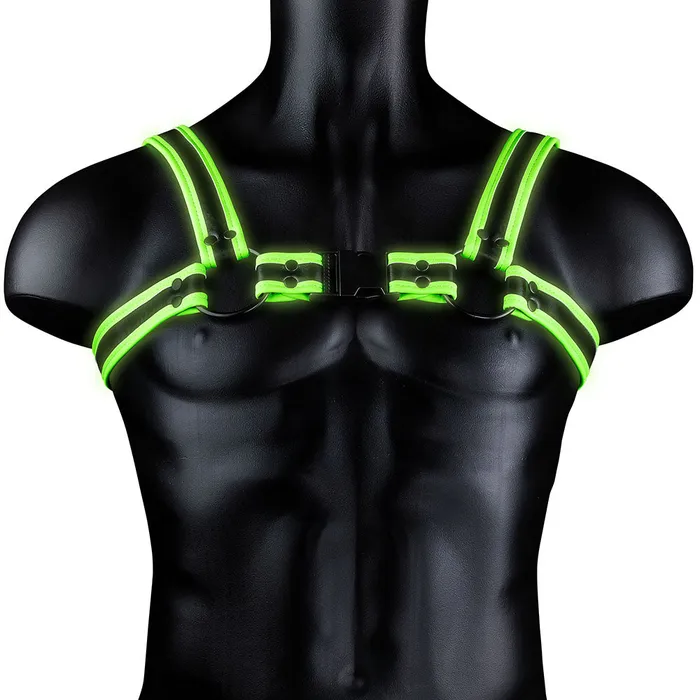 Female Sex Toys Ouch Glow In The Dark Bulldog Buckle Harness XL Shots Toys