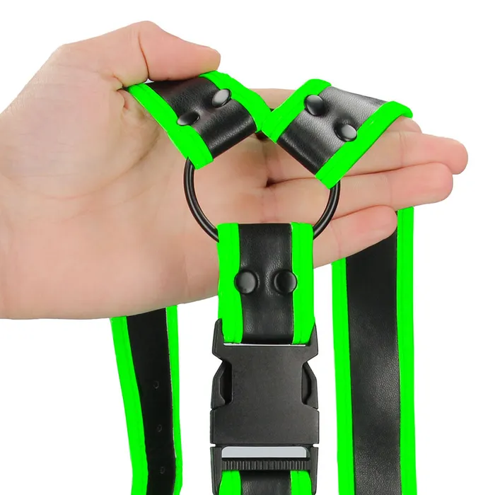Female Sex Toys Ouch Glow In The Dark Bulldog Buckle Harness XL Shots Toys Female Sex Toys Ouch Glow In The Dark Bulldog Buckle Harness XL Shots Toys
