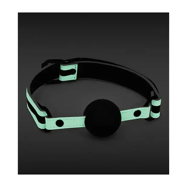 GLO Bondage Ball Gag Green NS Novelties Couples GLO Bondage Ball Gag Green NS Novelties Couples