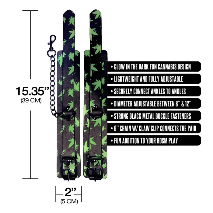 Global Novelties Female Sex Toys Stoner Vibe Chronic Collection Glow In The Dark Wrist Cuffs Global Novelties Female Sex Toys Stoner Vibe Chronic Collection Glow In The Dark Wrist Cuffs