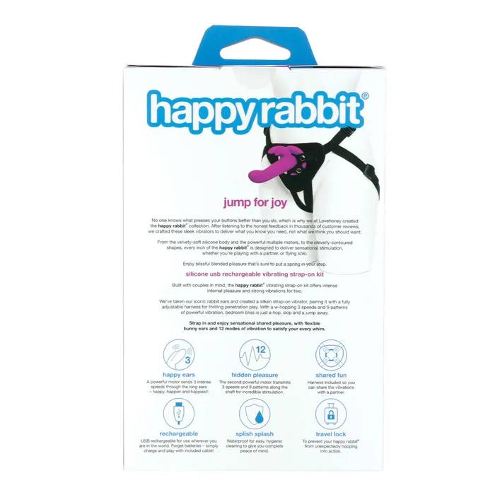 Happy Rabbit StrapOn Kit Purple LoveHoney Female Sex Toys