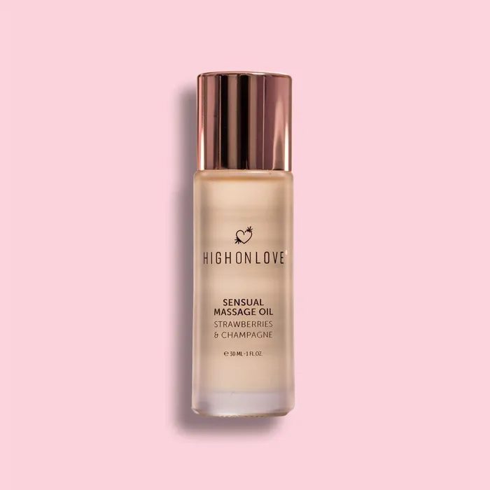 High On Love Couples High on Love Sensual Massage Oil Strawberries Champagne 30mL