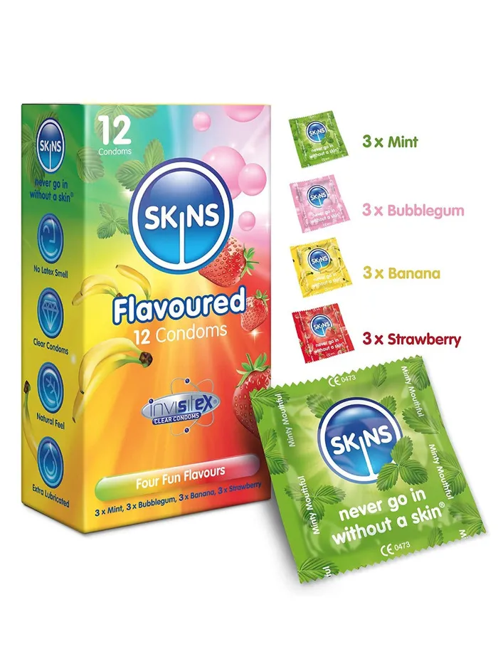 HonourSkintwocom Female Sex Toys Skins Flavoured 12 Pack Condoms