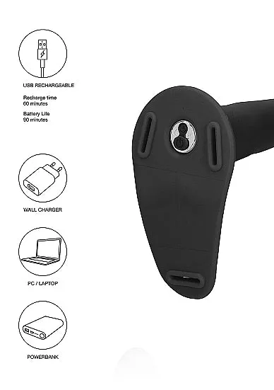 HonourSkintwocom Female Sex Toys Vibrating Silicone StrapOn Black One Size HonourSkintwocom Female Sex Toys Vibrating Silicone StrapOn Black One Size