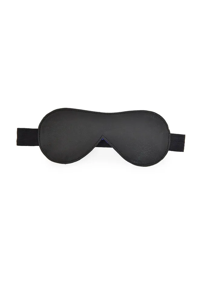 HonourSkintwocom Leather Blindfold With Blue Fur Lining One Size Mens Underwear HonourSkintwocom Leather Blindfold With Blue Fur Lining One Size Mens Underwear