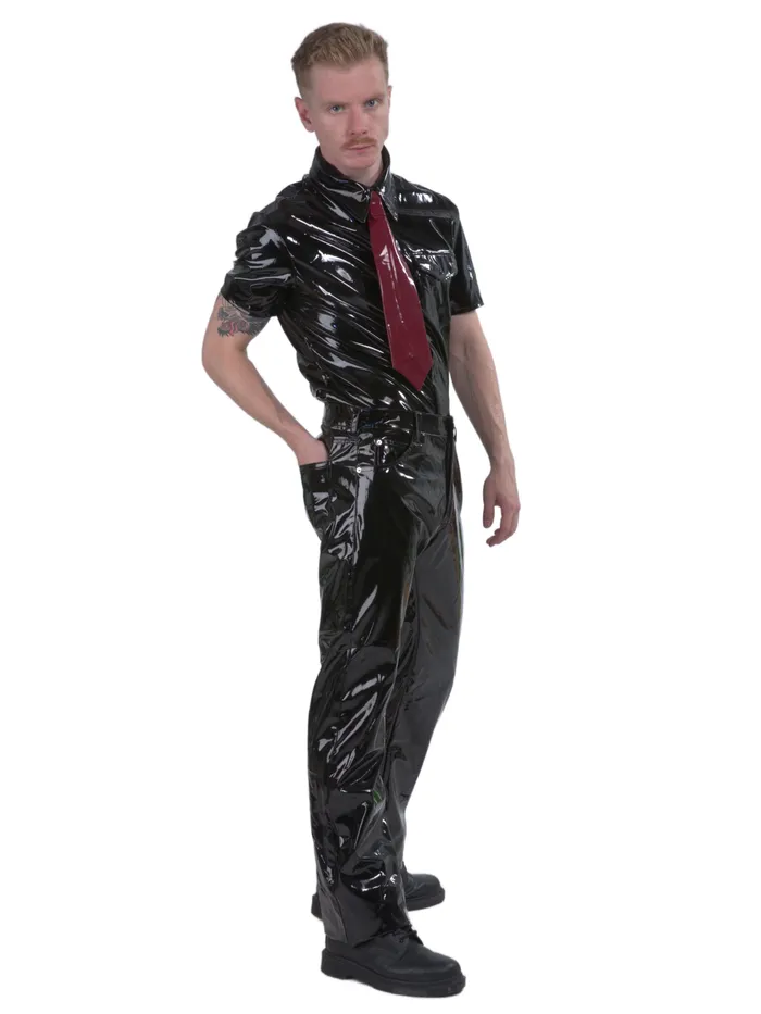 HonourSkintwocom Male Sex Toys Burgundy PVC Tie OS