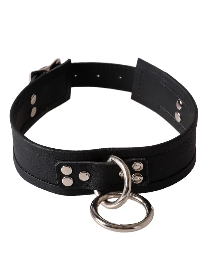HonourSkintwocom Male Sex Toys Leather DRing ORing Collar in Black