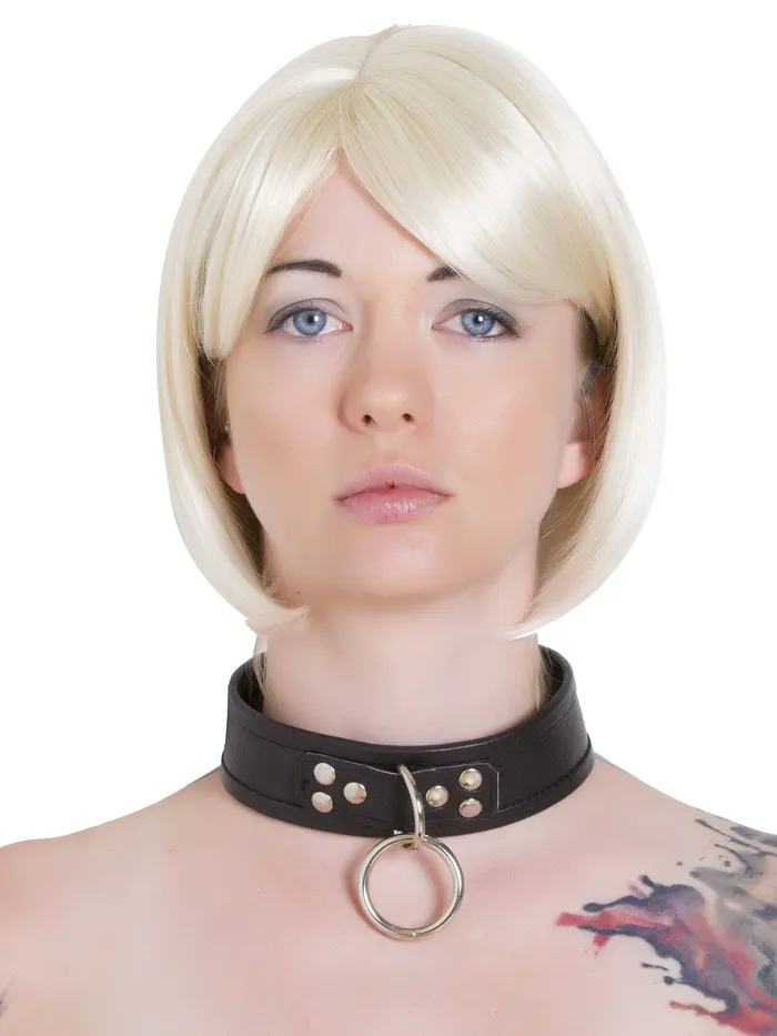 HonourSkintwocom Male Sex Toys Leather DRing ORing Collar in Black