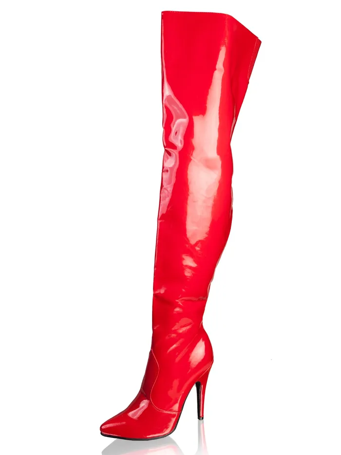 HonourSkintwocom Vibrators Red Suzie Thigh High Boots