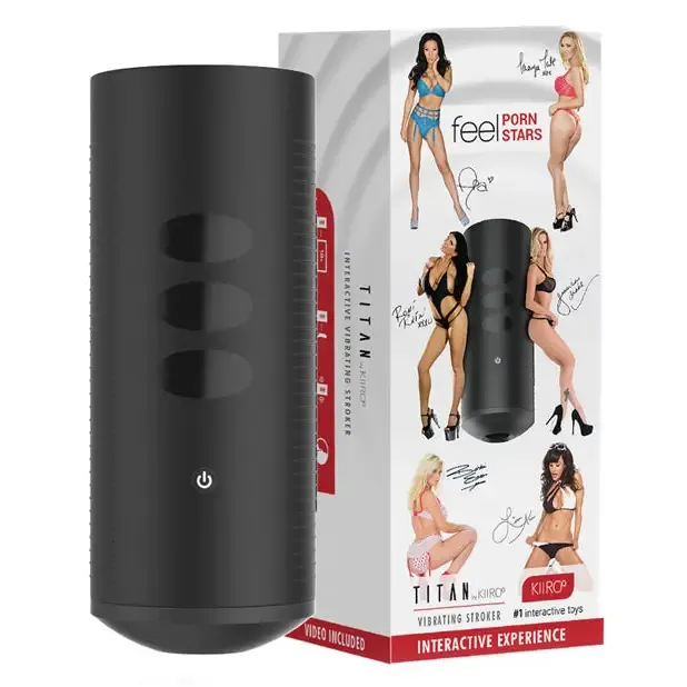 Kiiroo Titan The Experience Interactive Vibrating Stroker Black Kiiroo Male Sex Toys Kiiroo Titan The Experience Interactive Vibrating Stroker Black Kiiroo Male Sex Toys