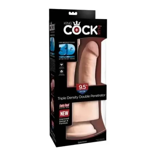 King Cock Plus Dildos Pipedream King Cock Plus Triple Density Double Penetrator 95 in Realistic Dual Entry Dildo With Suction Cup Beige King Cock Plus Dildos Pipedream King Cock Plus Triple Density Double Penetrator 95 in Realistic Dual Entry Dildo With Suction Cup Beige