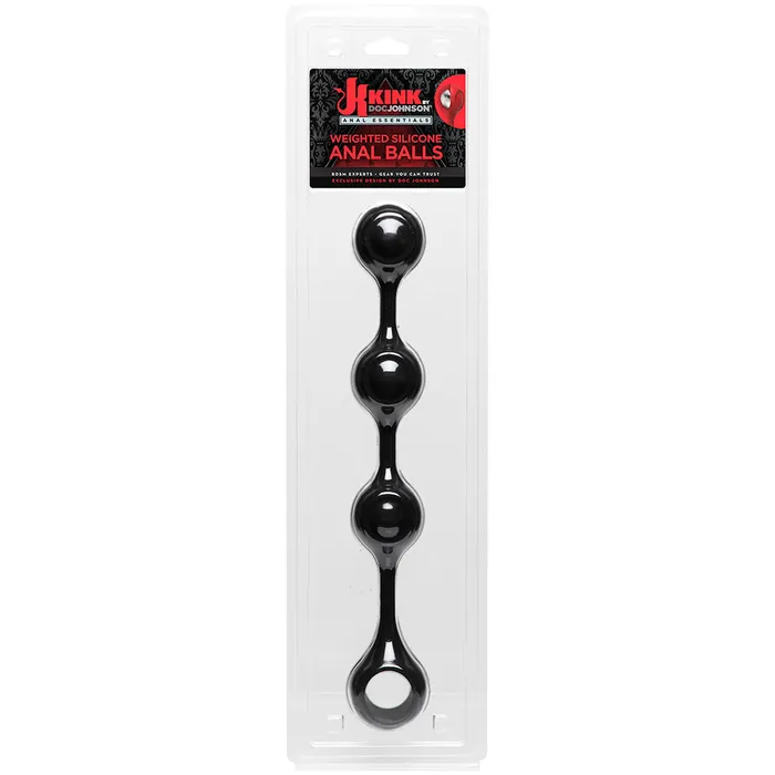 Kink Weighted Silicone Anal Balls in Black Doc Johnson Anal Kink Weighted Silicone Anal Balls in Black Doc Johnson Anal