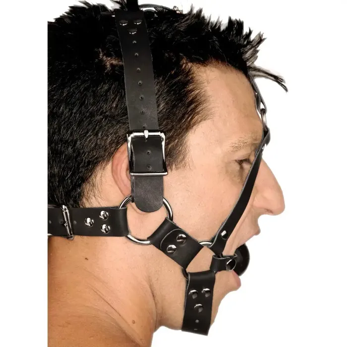 Leather Ball Gag Harness Strict Leather Restraints Leather Ball Gag Harness Strict Leather Restraints