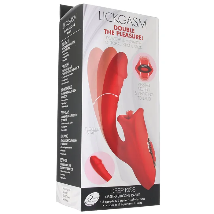 Lickgasm Deep Kiss Licking Rabbit Vibe XR Brands Vibrators
