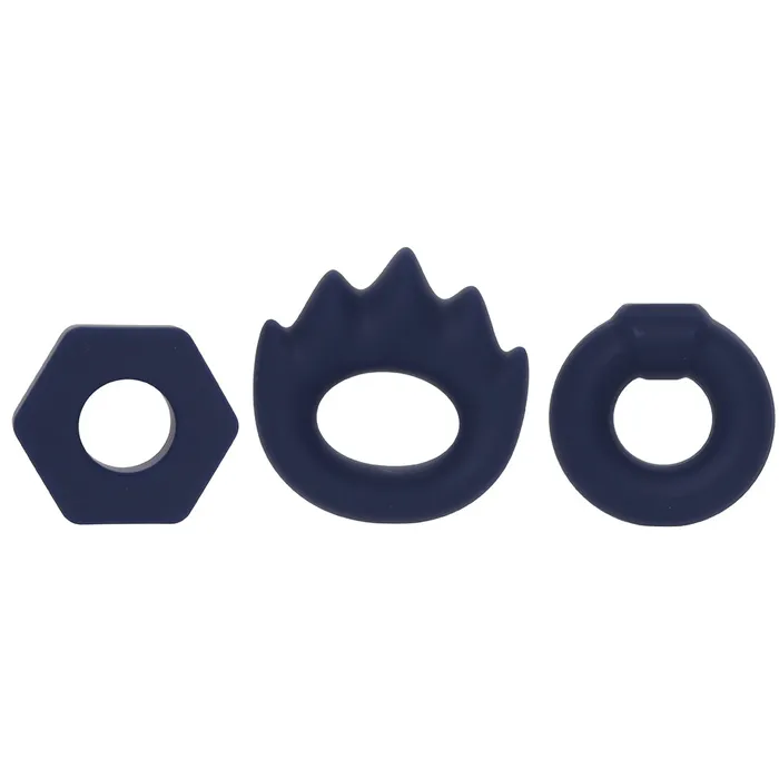 Lonzo Liquid Silicone Ring Set in Navy Blue Maia Female Sex Toys