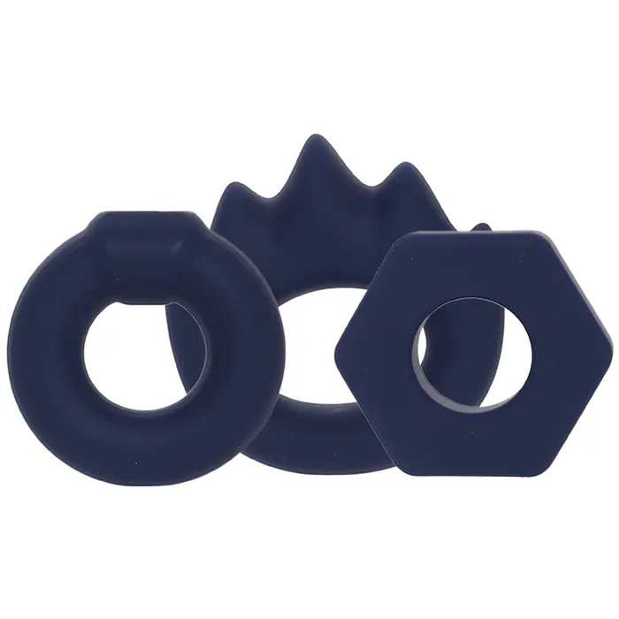 Lonzo Liquid Silicone Ring Set in Navy Blue Maia Female Sex Toys