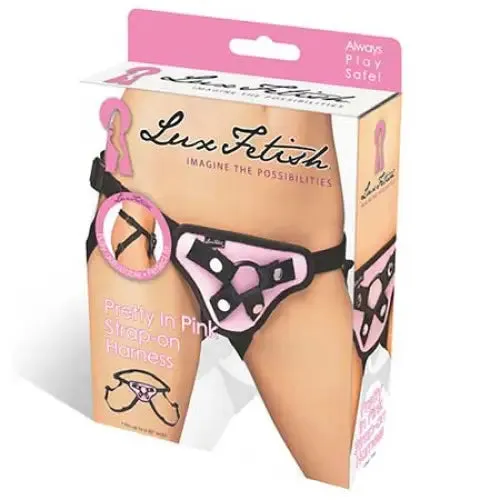 Lux Fetish Pretty in Pink StrapOn Harness Lux Fetish Female Sex Toys