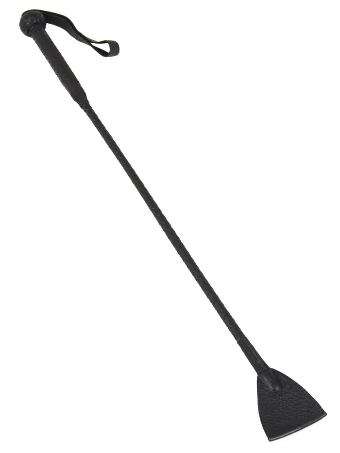 Luxury Black Leather Riding Crop HonourSkintwocom Restraints