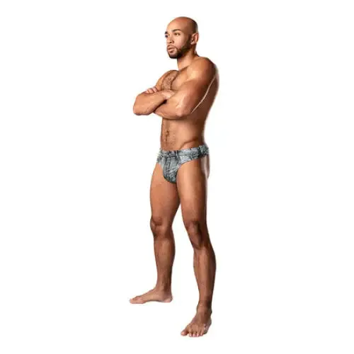 Male Power Dirty Denim Thong Denim Print SM Male Power Male Sex Toys
