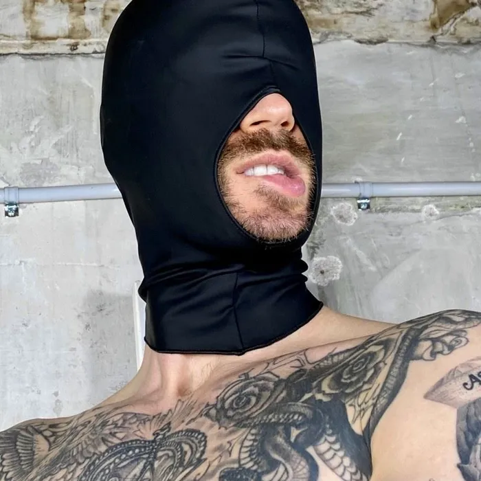 Male Sex Toys Boxer Barcelona BOXER Neo Latex Mask No Eyes and Cocksucker