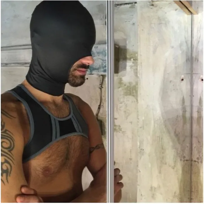 Male Sex Toys Boxer Barcelona BOXER Neo Latex Mask No Eyes and Cocksucker