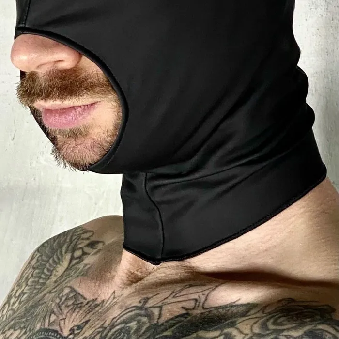 Male Sex Toys Boxer Barcelona BOXER Neo Latex Mask No Eyes and Cocksucker