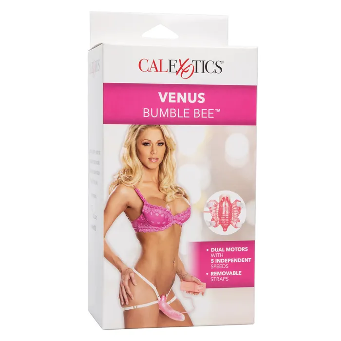 Male Sex Toys CalExotics CalExotics Venus Bumble Bee Venus Penis With Remote Pink