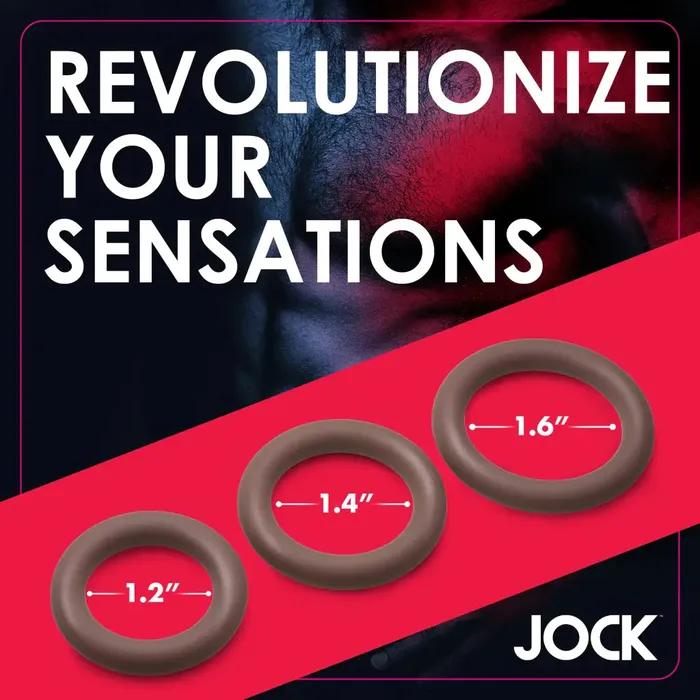 Male Sex Toys Curve Toys Discreet Silicone Cock Ring Set Dark