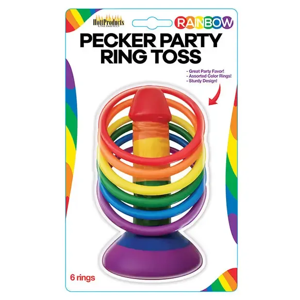 Male Sex Toys Hott Products Unlimited Rainbow Pecker Party Ring Toss