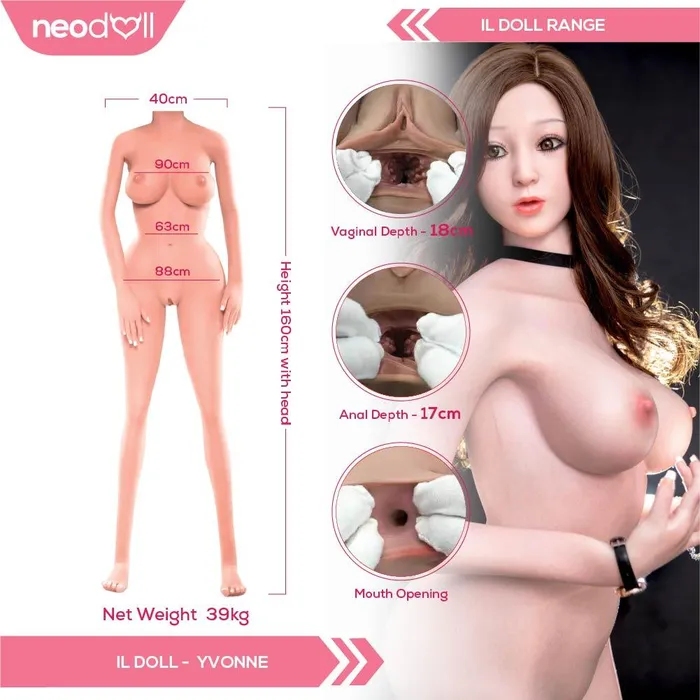 Male Sex Toys IL Doll IL Doll Yvonne Silicone TPE Hybrid Sex Doll 160cm Natural Male Sex Toys IL Doll IL Doll Yvonne Silicone TPE Hybrid Sex Doll 160cm Natural