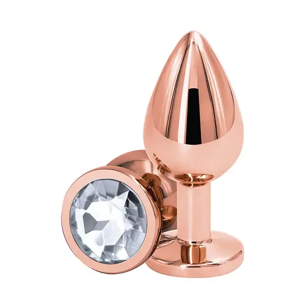 Male Sex Toys NS Novelties Rear Assets Rose Gold Anal Plug with Jewel Male Sex Toys NS Novelties Rear Assets Rose Gold Anal Plug with Jewel