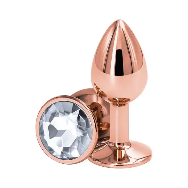 Male Sex Toys NS Novelties Rear Assets Rose Gold Anal Plug with Jewel Male Sex Toys NS Novelties Rear Assets Rose Gold Anal Plug with Jewel