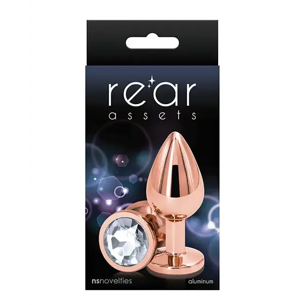 Male Sex Toys NS Novelties Rear Assets Rose Gold Anal Plug with Jewel Male Sex Toys NS Novelties Rear Assets Rose Gold Anal Plug with Jewel