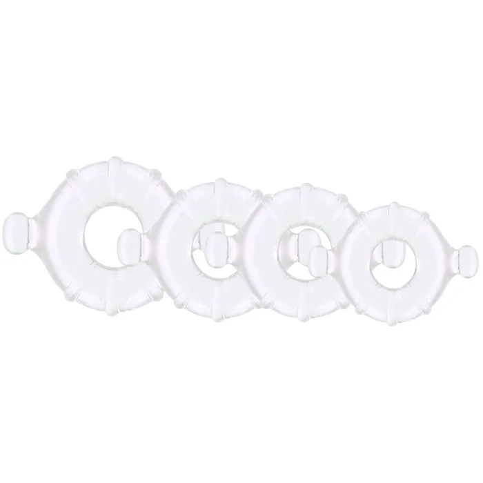 Male Sex Toys ns novelties Renegade Vitality Cock Ring 4 Pack in Clear