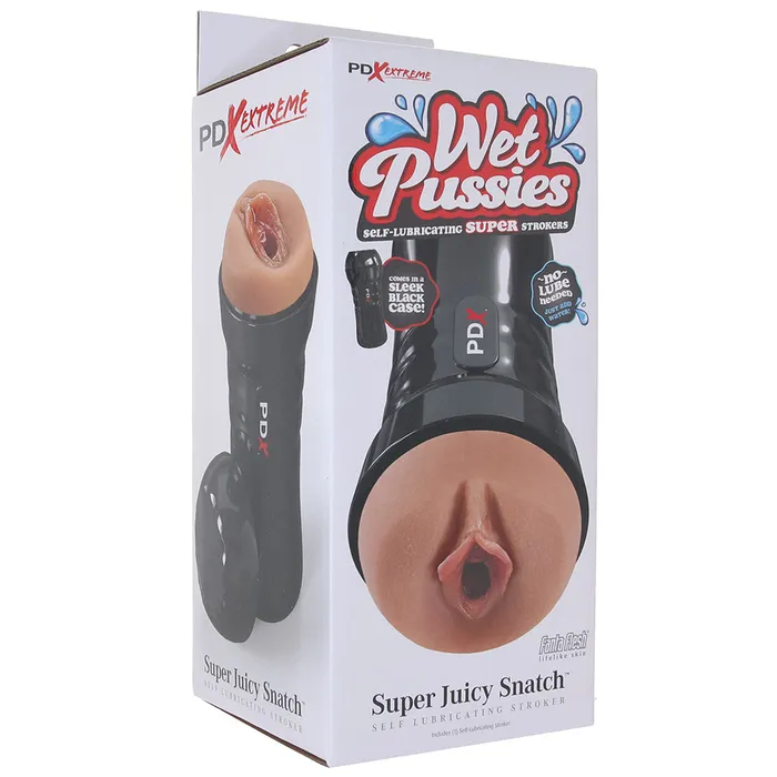 Male Sex Toys PDX Wet Pussies Super Juicy Snatch Stroker in Brown Pipedream