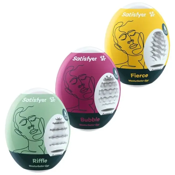 Male Sex Toys Satisfyer Satisfyer Masturbator Egg 3pc Set