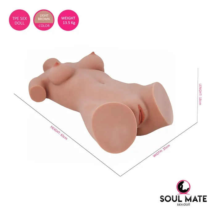 Male Sex Toys SoulMate Dolls Teagan Head With Sex Doll Torso Light Brown SoulMate Dolls