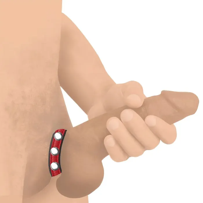 Male Sex Toys Strict Leather Leather Speed Snap Cock Ring