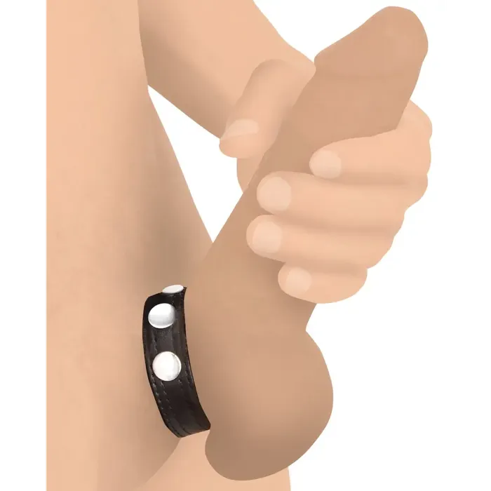 Male Sex Toys Strict Leather Leather Speed Snap Cock Ring
