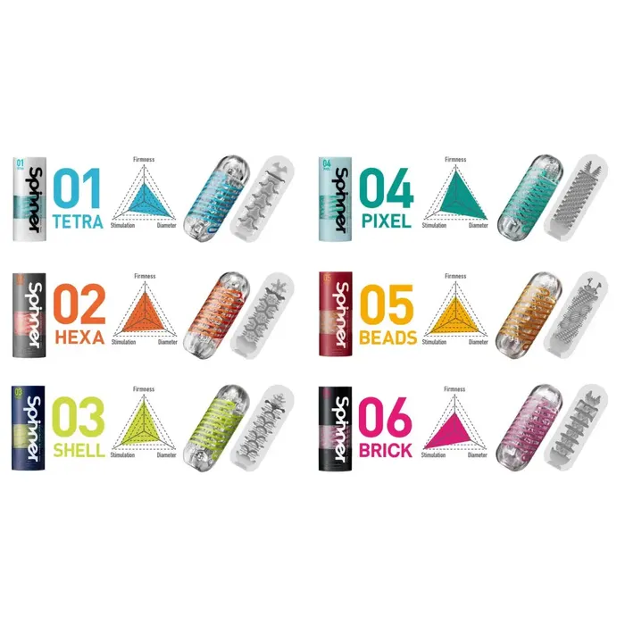 Male Sex Toys TENGA TENGA Spinner 01 TETRA Rotating Reusable Masturbation Sleeve