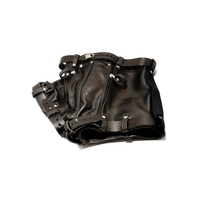 Male Sex Toys Up Front Leather Chastity Shorts Maximum Secure Fetters