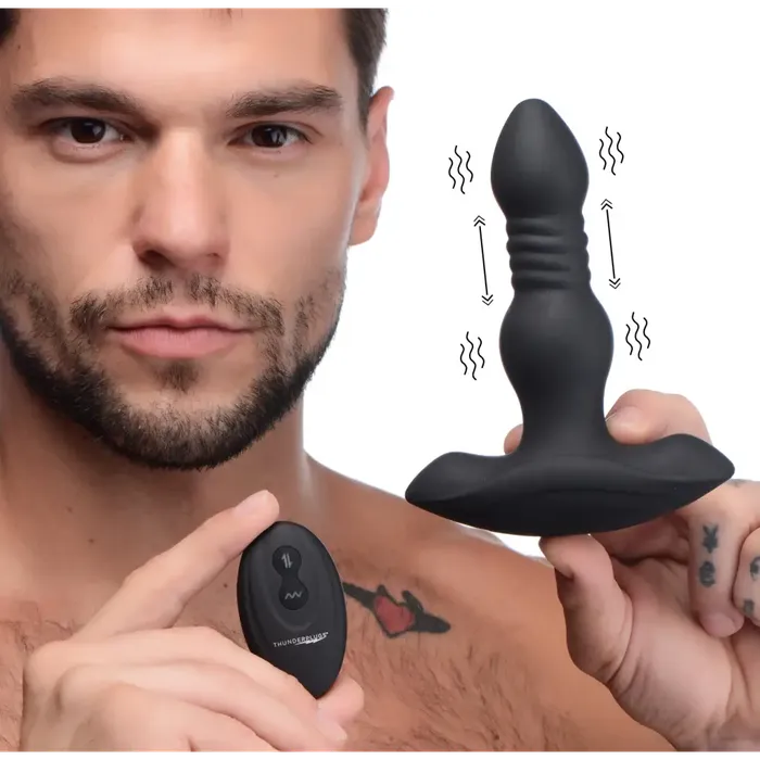 Male Sex Toys Vibrating And Thrusting Remote Control Silicone Anal Plug Thunderplugs Male Sex Toys Vibrating And Thrusting Remote Control Silicone Anal Plug Thunderplugs