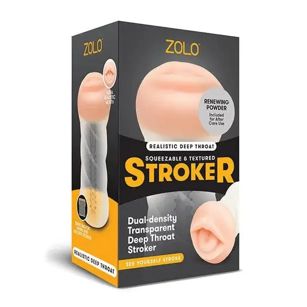 Male Sex Toys ZOLO Realistic Deep Throat Dual Density Transparent Stroker ZOLO Male Sex Toys ZOLO Realistic Deep Throat Dual Density Transparent Stroker ZOLO