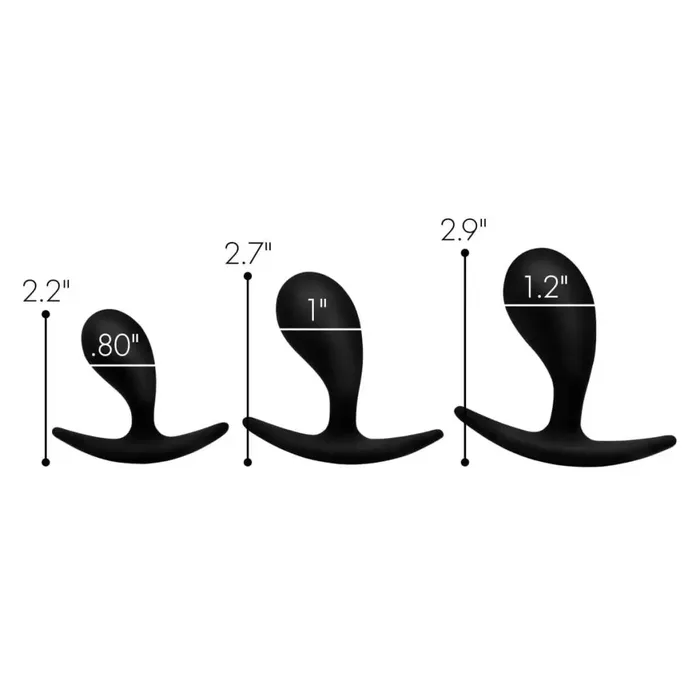 Master Series Anal Dark Droplets 3 Piece Curved Silicone Anal Trainer Set Master Series Anal Dark Droplets 3 Piece Curved Silicone Anal Trainer Set